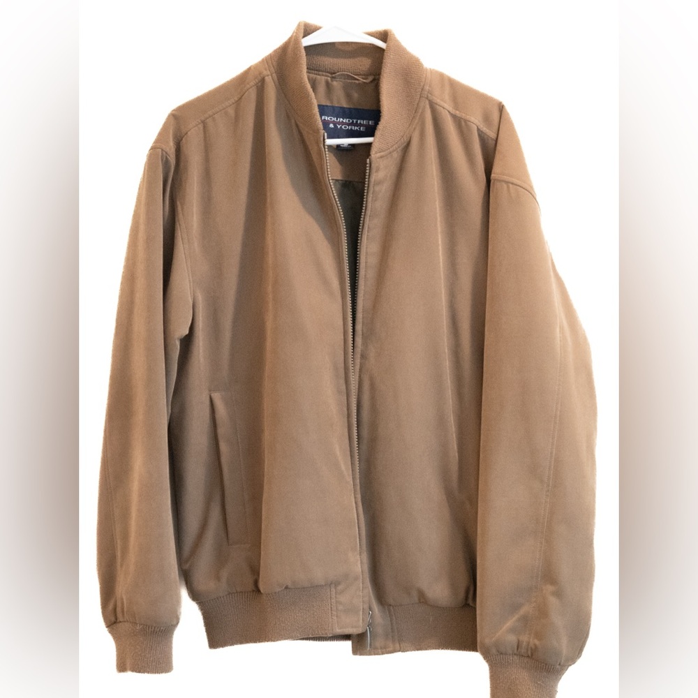 Roundtree & Yorke Light Brown Bomber Jacket